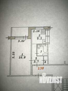 1-к квартира, вторичка, 29м2, 8/9 этаж