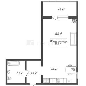 1-к квартира, вторичка, 29м2, 4/18 этаж