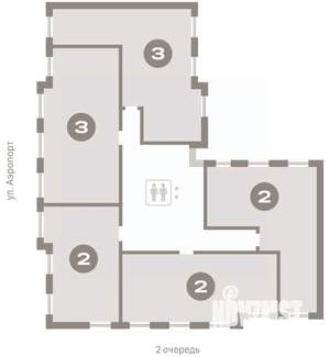 2-к квартира, вторичка, 63м2, 8/9 этаж