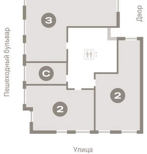2-к квартира, вторичка, 73м2, 3/12 этаж