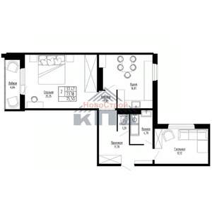 2-к квартира, вторичка, 76м2, 14/15 этаж