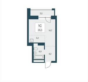 Студия квартира, вторичка, 29м2, 4/23 этаж