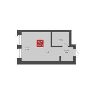 Студия квартира, строящийся дом, 24м2, 2/17 этаж