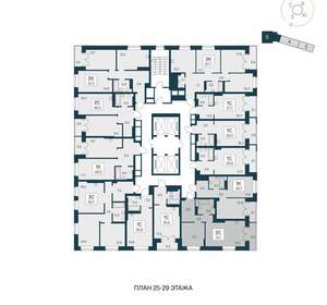2-к квартира, вторичка, 51м2, 29/30 этаж