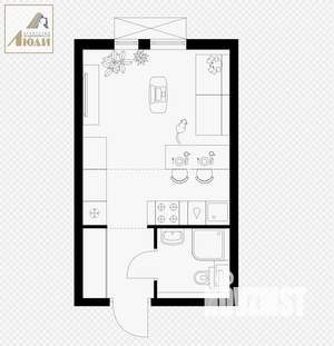 Студия квартира, вторичка, 20м2, 9/17 этаж
