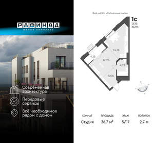 Студия квартира, вторичка, 37м2, 5/17 этаж