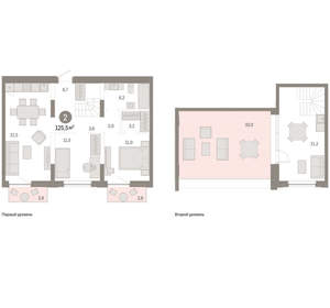 2-к квартира, вторичка, 126м2, 7/17 этаж