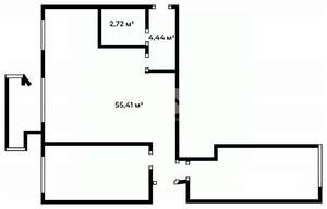 3-к квартира, вторичка, 56м2, 3/5 этаж
