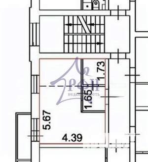 Студия квартира, вторичка, 24м2, 2/6 этаж