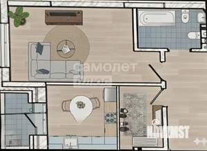 1-к квартира, вторичка, 40м2, 2/30 этаж