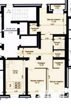 3-к квартира, вторичка, 99м2, 2/9 этаж