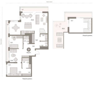 2-к квартира, вторичка, 155м2, 24/24 этаж