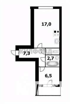1-к квартира, вторичка, 32м2, 3/9 этаж