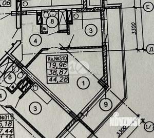 1-к квартира, вторичка, 38м2, 17/19 этаж
