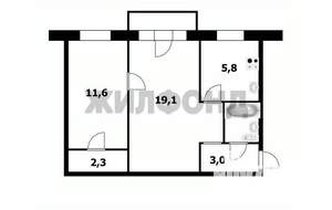 2-к квартира, вторичка, 46м2, 5/5 этаж