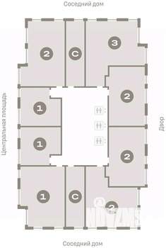 2-к квартира, вторичка, 74м2, 20/23 этаж