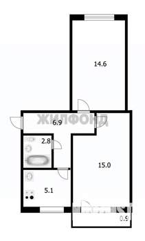 2-к квартира, вторичка, 45м2, 3/5 этаж