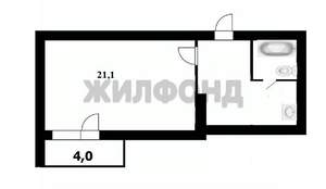 1-к квартира, вторичка, 35м2, 21/24 этаж