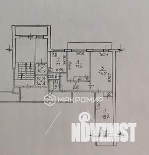 3-к квартира, вторичка, 60м2, 11/12 этаж