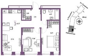 3-к квартира, вторичка, 62м2, 7/28 этаж