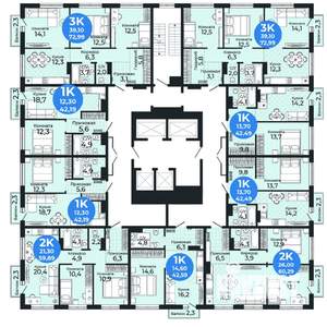 2-к квартира, вторичка, 60м2, 23/25 этаж