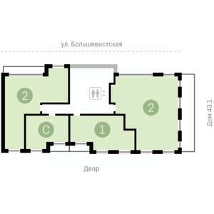 2-к квартира, вторичка, 122м2, 9/24 этаж