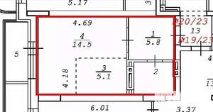Студия квартира, вторичка, 30м2, 7/20 этаж