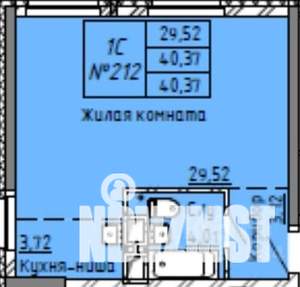 Студия квартира, вторичка, 40м2, 14/26 этаж