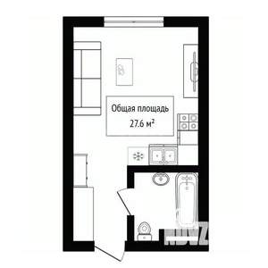 Студия квартира, вторичка, 28м2, 11/25 этаж