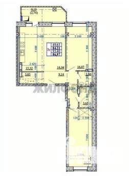 3-к квартира, вторичка, 93м2, 3/20 этаж