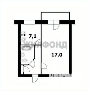 1-к квартира, вторичка, 30м2, 3/9 этаж