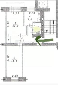 2-к квартира, вторичка, 44м2, 7/9 этаж