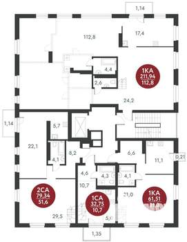 2-к квартира, вторичка, 80м2, 9/10 этаж