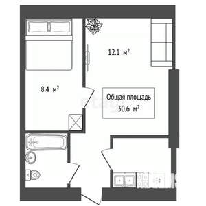 2-к квартира, вторичка, 31м2, 1/2 этаж