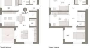 4-к квартира, вторичка, 137м2, 15/15 этаж