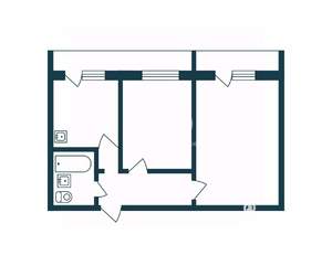 2-к квартира, вторичка, 35м2, 1/3 этаж