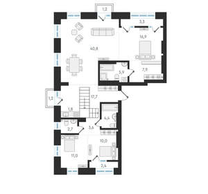 3-к квартира, вторичка, 153м2, 15/15 этаж