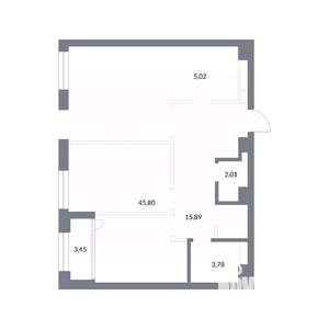 1-к квартира, вторичка, 79м2, 10/25 этаж