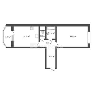 1-к квартира, вторичка, 47м2, 11/18 этаж