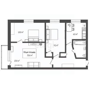 3-к квартира, вторичка, 60м2, 5/5 этаж