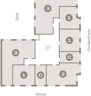 2-к квартира, вторичка, 61м2, 6/12 этаж