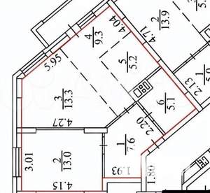 Студия квартира, вторичка, 54м2, 8/22 этаж
