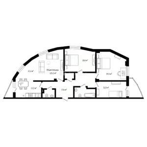 4-к квартира, вторичка, 121м2, 11/25 этаж