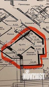 1-к квартира, вторичка, 39м2, 4/16 этаж