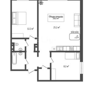3-к квартира, вторичка, 58м2, 10/10 этаж