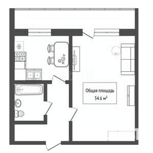 1-к квартира, вторичка, 35м2, 14/17 этаж