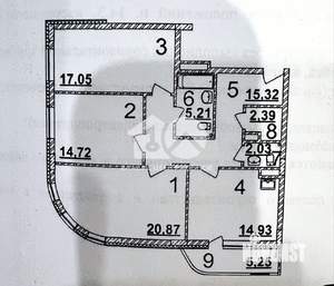 3-к квартира, вторичка, 93м2, 5/26 этаж