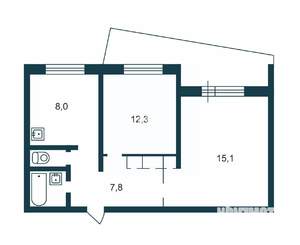 2-к квартира, вторичка, 48м2, 5/9 этаж