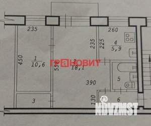 2-к квартира, вторичка, 44м2, 4/4 этаж