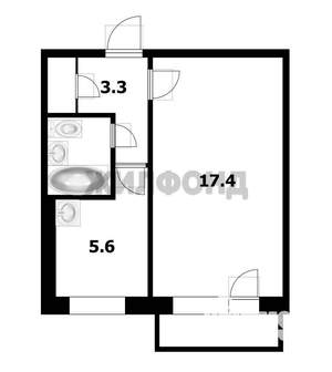 1-к квартира, вторичка, 30м2, 5/5 этаж